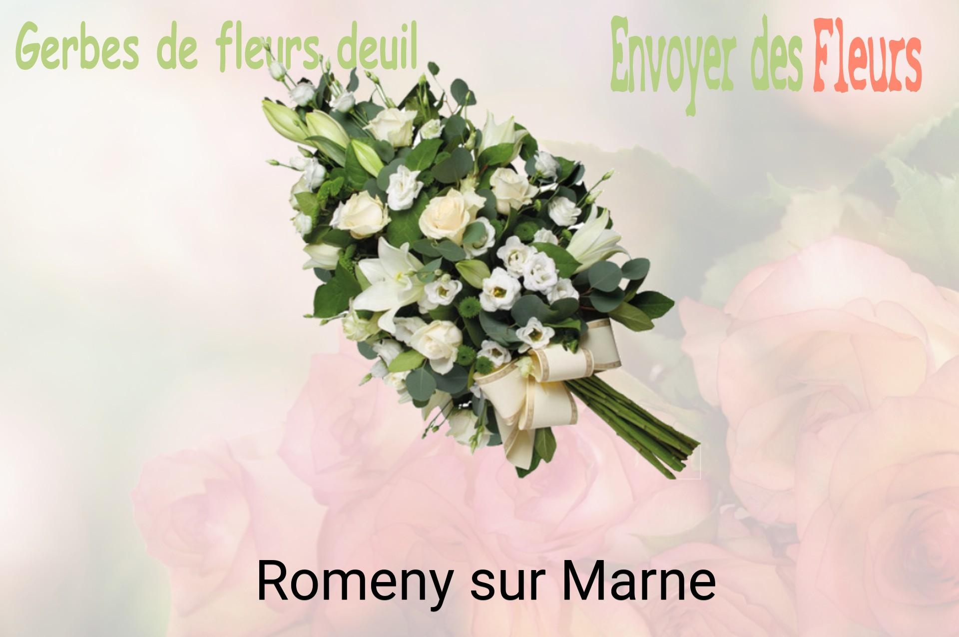 Gerbe de fleurs de deuil livrée à Romeny-sur-Marne